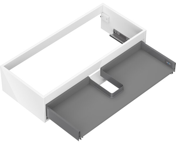 Mexen Box-A, dulap suspendat 100 cm, 1 sertar, alb lucios, 91AX0-1000-235-1-00