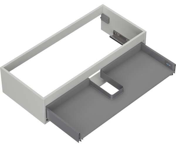 Mexen Box-A, dulap suspendat 100 cm, 1 sertar, gri mat, 91AX0-1000-235-1-62