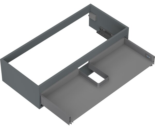 Mexen Box-A, dulap suspendat 100 cm, 1 sertar, grafit mat, 91AX0-1000-235-1-66