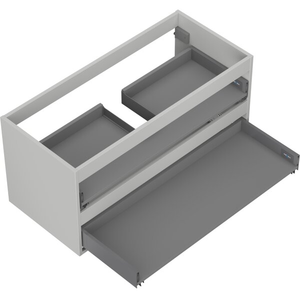 Mexen Box-A, dulap suspendat 100 cm, 2 sertare, gri mat, 91AX0-1000-470-2-62