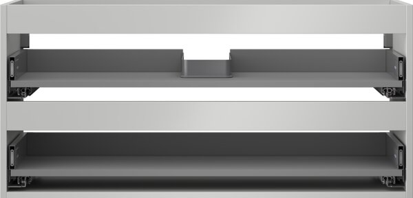 Mexen Box-A, dulap suspendat 100 cm, 2 sertare, gri mat, 91AX0-1000-470-2-62