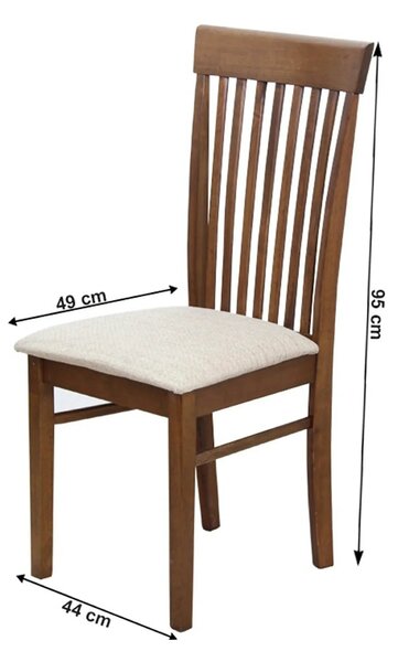 Scaun ASTRO NEW, maro deschis/nuc, tesatura, 44x49x95 cm