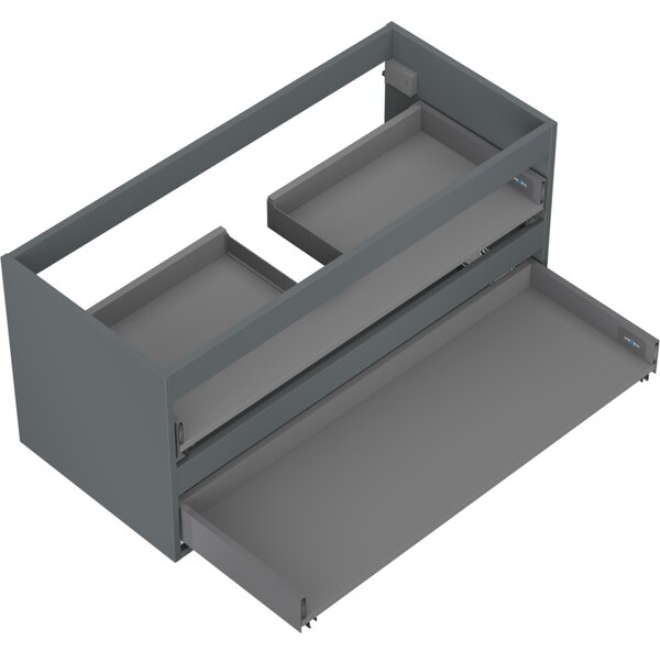 Mexen Box-A, dulap suspendat 100 cm, 2 sertare, grafit mat, 91AX0-1000-470-2-66