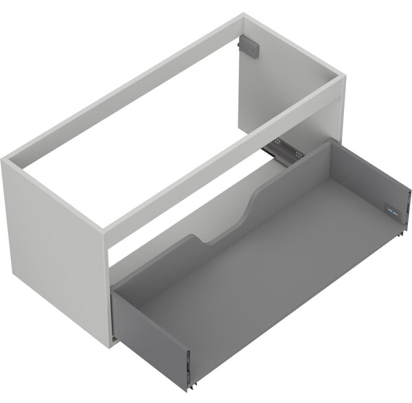 Mexen Box-A, dulap suspendat 100 cm, 1 sertar, gri mat, 91AX0-1000-470-1-62