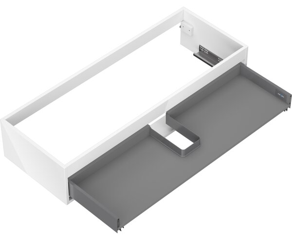 Mexen Box-A, dulap suspendat 120 cm, 1 sertar, alb lucios, 91AX0-1200-235-1-00
