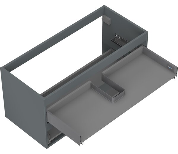 Mexen Box-A, dulap suspendat 100 cm, 2 sertare, grafit mat, 91AX0-1000-470-2-66