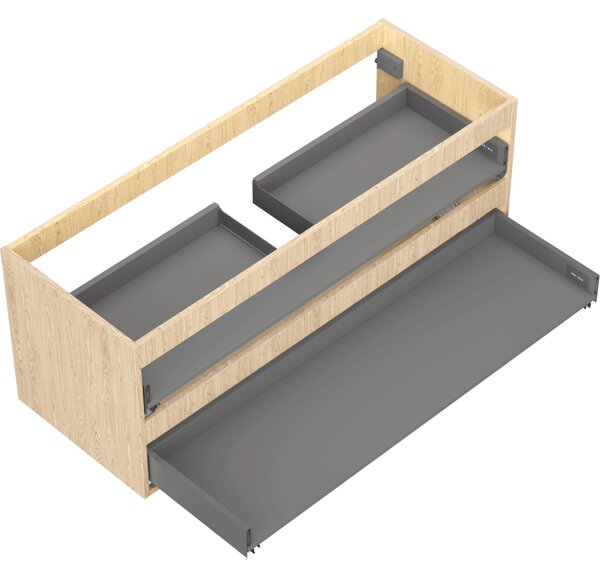 Mexen Box-A, dulap suspendat 120 cm, 2 sertare, stejar, 91AX0-1200-470-2-81