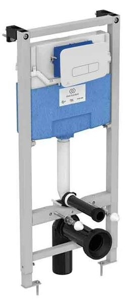Set complet vas WC suspendat Ideal Standard, Tesi, cu spălare AquaBlade, alb rezervor si clapeta alba