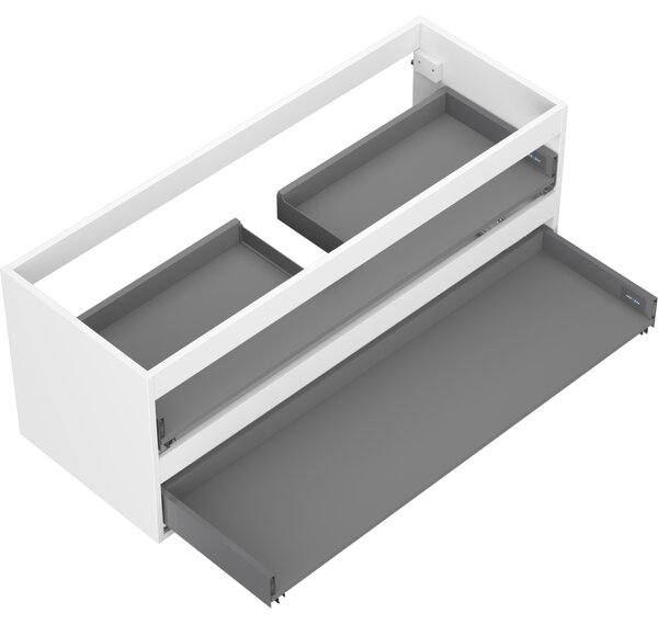Mexen Box-A, dulap suspendat 120 cm, 2 sertare, alb mat, 91AX0-1200-470-2-01