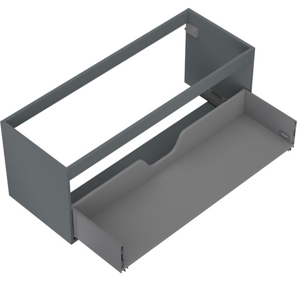 Mexen Box-A, dulap suspendat 120 cm, 1 sertar, grafit mat, 91AX0-1200-470-1-66