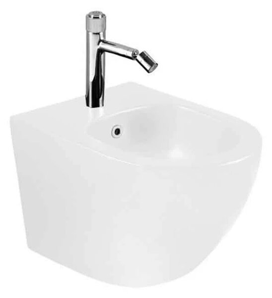 Set vas WC si bideu suspendat, Fluminia Ricci, alb