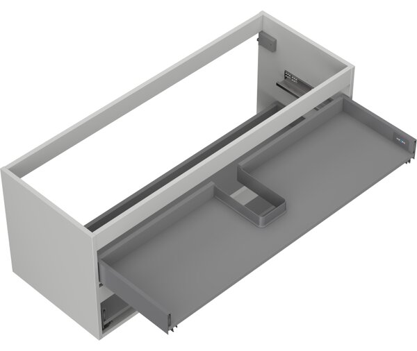 Mexen Box-A, dulap suspendat 120 cm, 2 sertare, gri mat, 91AX0-1200-470-2-62