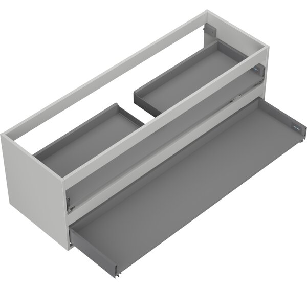 Mexen Box-A, dulap suspendat 140 cm, 2 sertare, gri mat, 91AX0-1400-470-2-62