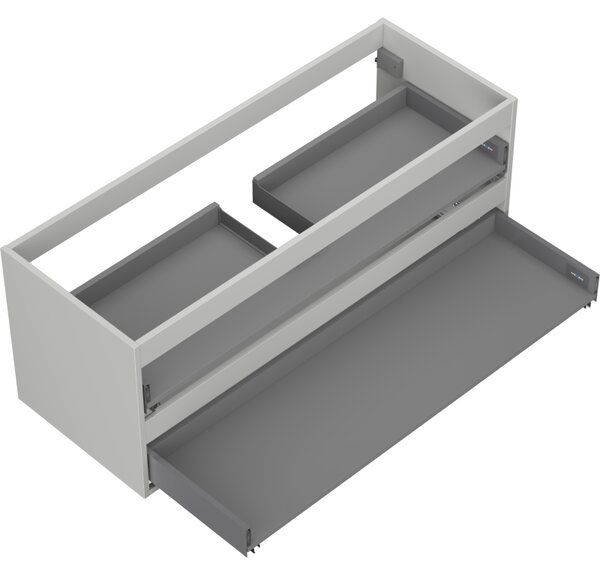 Mexen Box-A, dulap suspendat 120 cm, 2 sertare, gri mat, 91AX0-1200-470-2-62