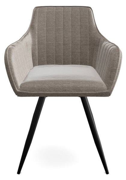 Scaun BALLO, bej/negru, stofa clasica/metal, 56x45x84 cm