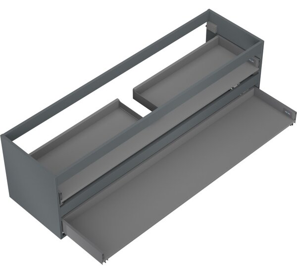 Mexen Box-A, dulap suspendat 160 cm, 2 sertare, grafit mat, 91AX0-1600-470-2-66