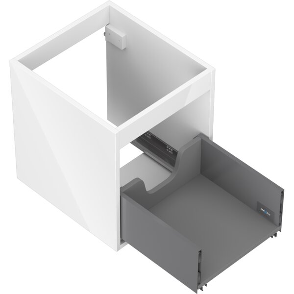 Mexen Box-A, dulap suspendat 40 cm, 1 sertar, alb lucios, 91AX0-0400-470-1-00