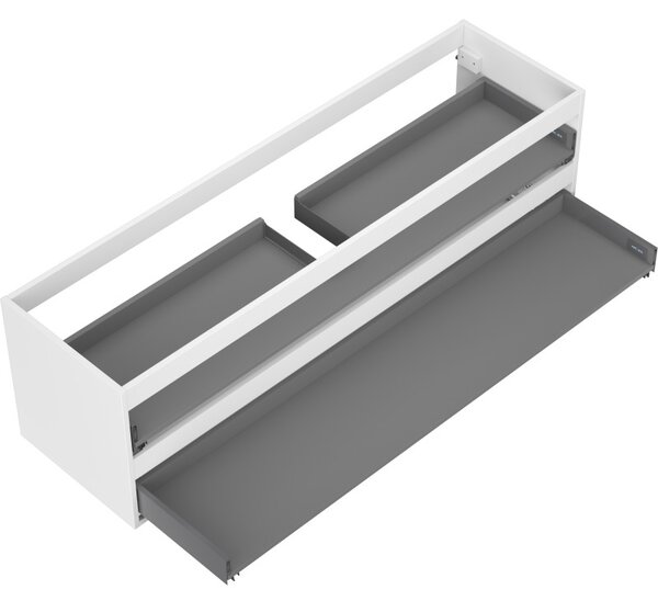 Mexen Box-A, dulap suspendat 160 cm, 2 sertare, alb mat, 91AX0-1600-470-2-01