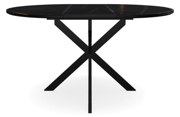 Masa extensibila pentru sufragerie GASTON, negru, 100/135x100x75 cm
