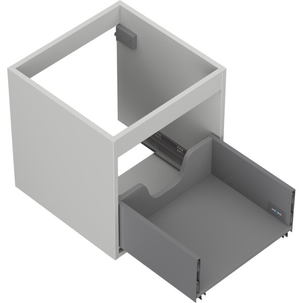 Mexen Box-A, dulap suspendat 45 cm, 1 sertar, gri mat, 91AX0-0450-470-1-62