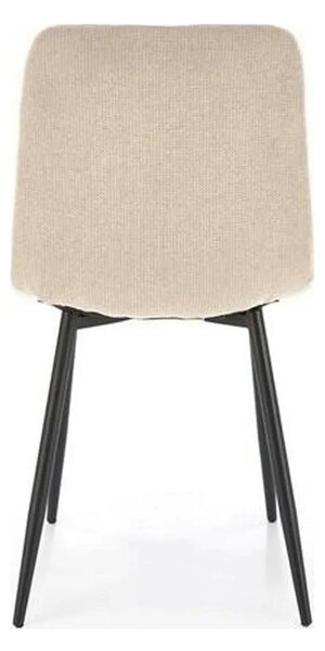 Scaun K560, bej/negru, stofa clasica/metal, 45x53x88 cm