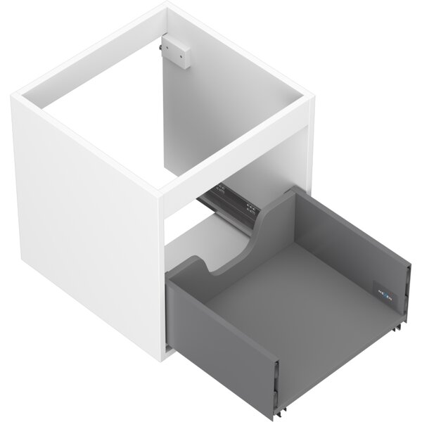 Mexen Box-A, dulap suspendat 45 cm, 1 sertar, alb mat, 91AX0-0450-470-1-01