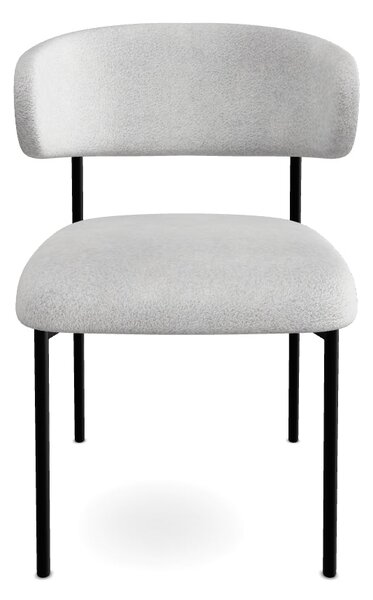 Scaun ELTON, bej/negru, stofa/metal, 56x46x80 cm