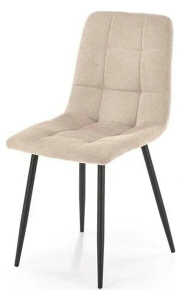 Scaun K560, bej/negru, stofa clasica/metal, 45x53x88 cm