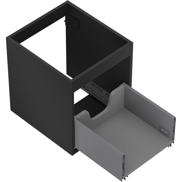 Mexen Box-A, dulap suspendat 40 cm, 1 sertar, negru mat, 91AX0-0400-470-1-71