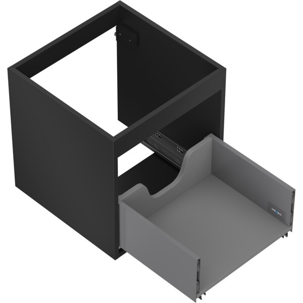 Mexen Box-A, dulap suspendat 45 cm, 1 sertar, negru mat, 91AX0-0450-470-1-71