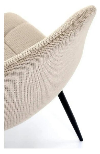 Scaun K560, bej/negru, stofa clasica/metal, 45x53x88 cm