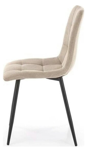 Scaun K560, bej/negru, stofa clasica/metal, 45x53x88 cm