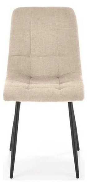 Scaun K560, bej/negru, stofa clasica/metal, 45x53x88 cm