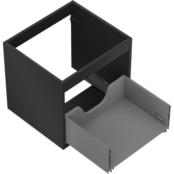 Mexen Box-A, dulap suspendat 50 cm, 1 sertar, negru mat, 91AX0-0500-470-1-71