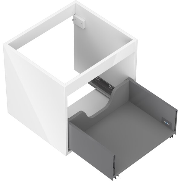 Mexen Box-A, dulap suspendat 50 cm, 1 sertar, alb lucios, 91AX0-0500-470-1-00