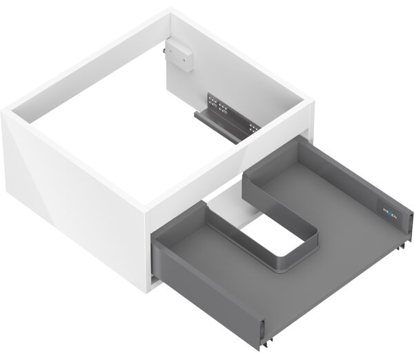 Mexen Box-A, dulap suspendat 50 cm, 1 sertar, alb lucios, 91AX0-0500-235-1-00