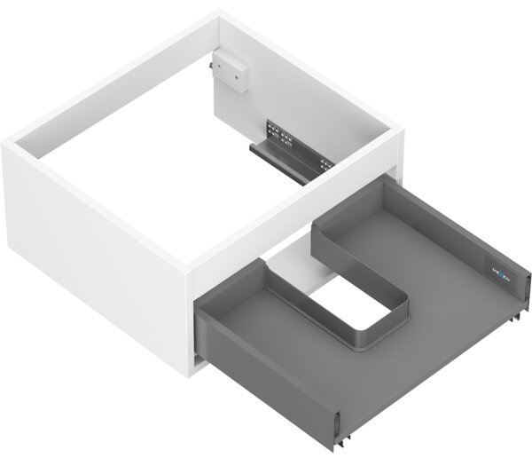Mexen Box-A, dulap suspendat 50 cm, 1 sertar, alb mat, 91AX0-0500-235-1-01
