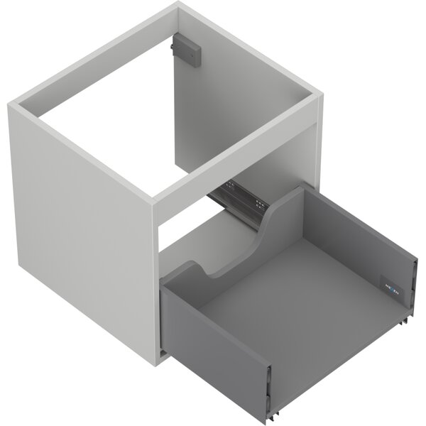 Mexen Box-A, dulap suspendat 50 cm, 1 sertar, gri mat, 91AX0-0500-470-1-62