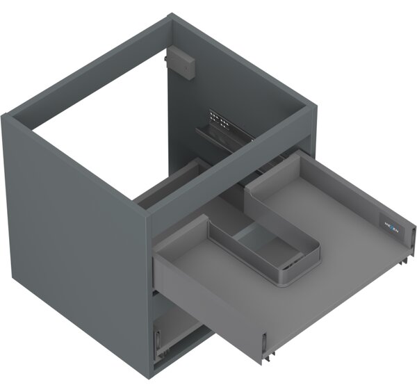 Mexen Box-A, dulap suspendat 50 cm, 2 sertare, grafit mat, 91AX0-0500-470-2-66