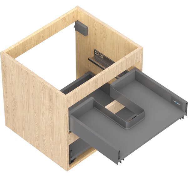 Mexen Box-A, dulap suspendat 50 cm, 2 sertare, stejar, 91AX0-0500-470-2-81