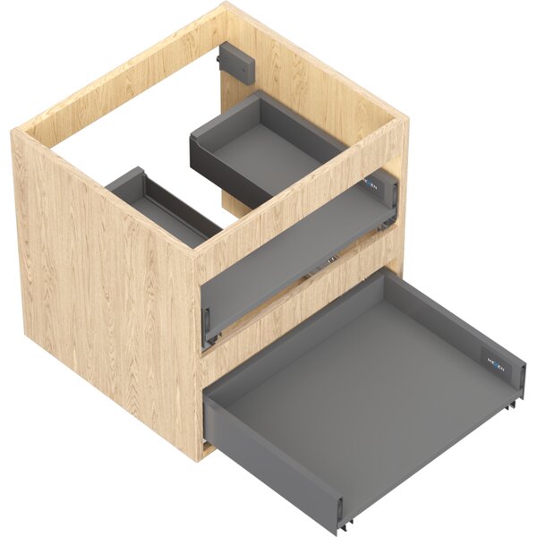 Mexen Box-A, dulap suspendat 50 cm, 2 sertare, stejar, 91AX0-0500-470-2-81