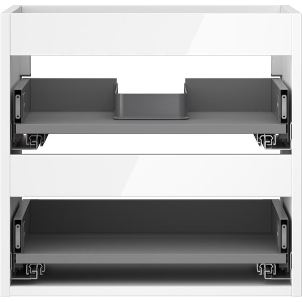 Mexen Box-A, dulap suspendat 50 cm, 2 sertare, alb lucios, 91AX0-0500-470-2-00