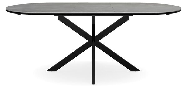 Masa extensibila GASTON, gri mat cu efect de marmura, ceramica/metal