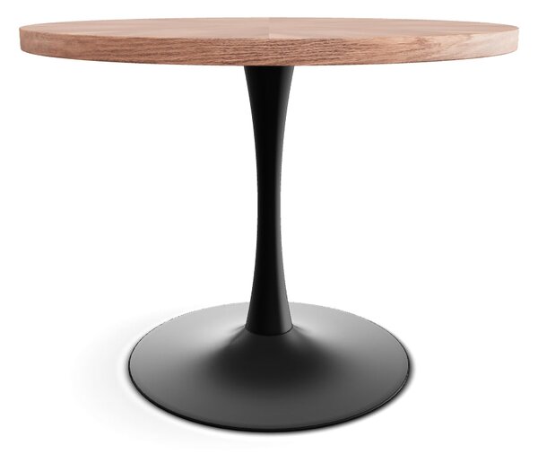 Masa AMADEO II, stejar/negru mat, 90x76 cm