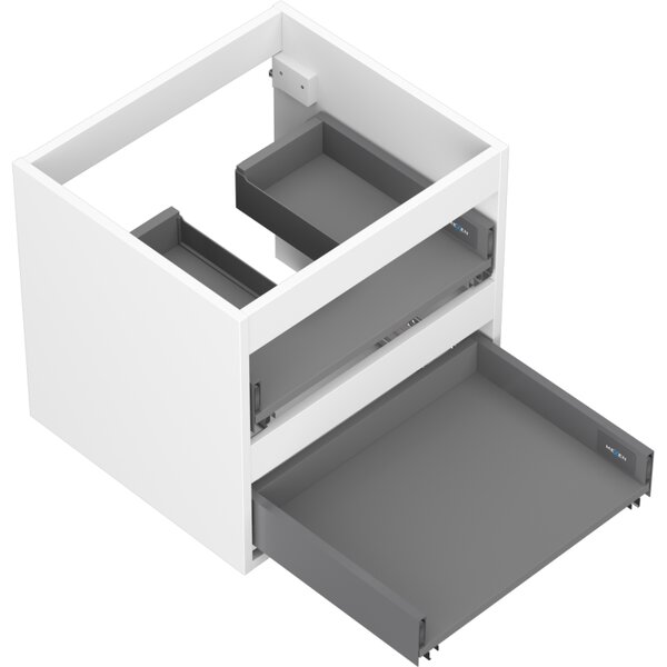 Mexen Box-A, dulap suspendat 50 cm, 2 sertare, alb mat, 91AX0-0500-470-2-01