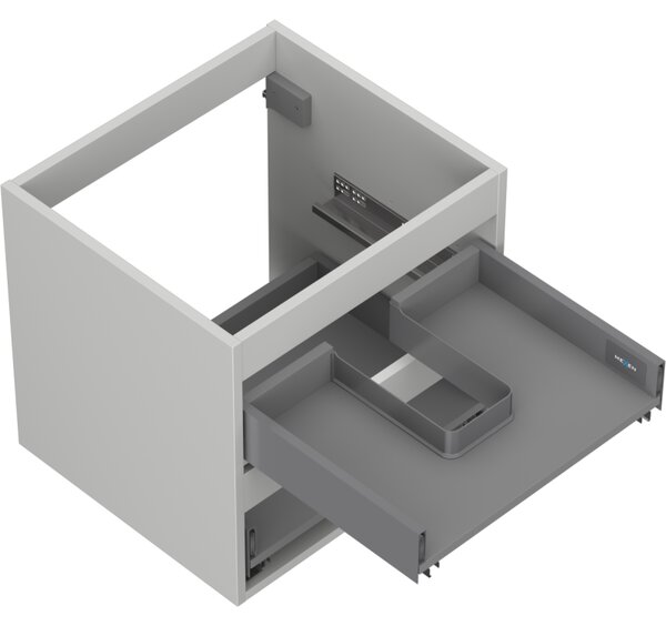 Mexen Box-A, dulap suspendat 50 cm, 2 sertare, gri mat, 91AX0-0500-470-2-62