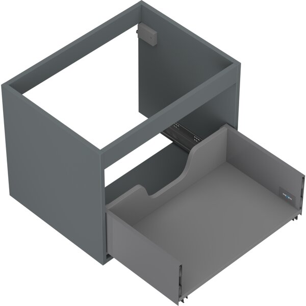Mexen Box-A, dulap suspendat 60 cm, 1 sertar, grafit mat, 91AX0-0600-470-1-66