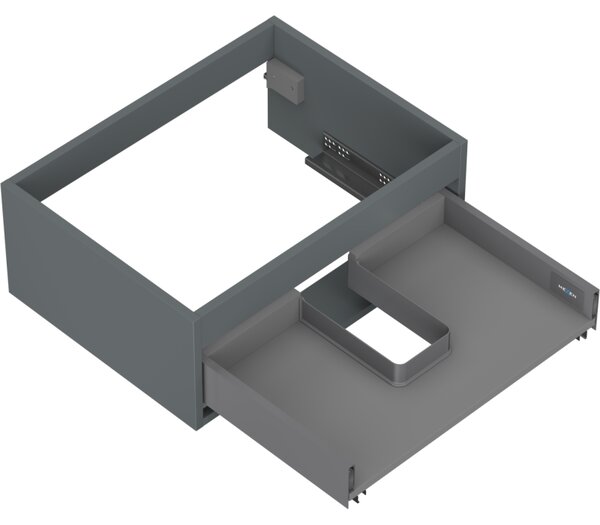 Mexen Box-A, dulap suspendat 60 cm, 1 sertar, grafit mat, 91AX0-0600-235-1-66