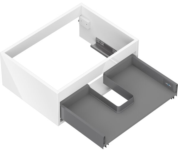 Mexen Box-A, dulap suspendat 60 cm, 1 sertar, alb lucios, 91AX0-0600-235-1-00