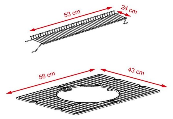 Grătar multifuncțional BBQ Avenberg GENIUS+grătar din fontă+plită+piatră pentru pizza